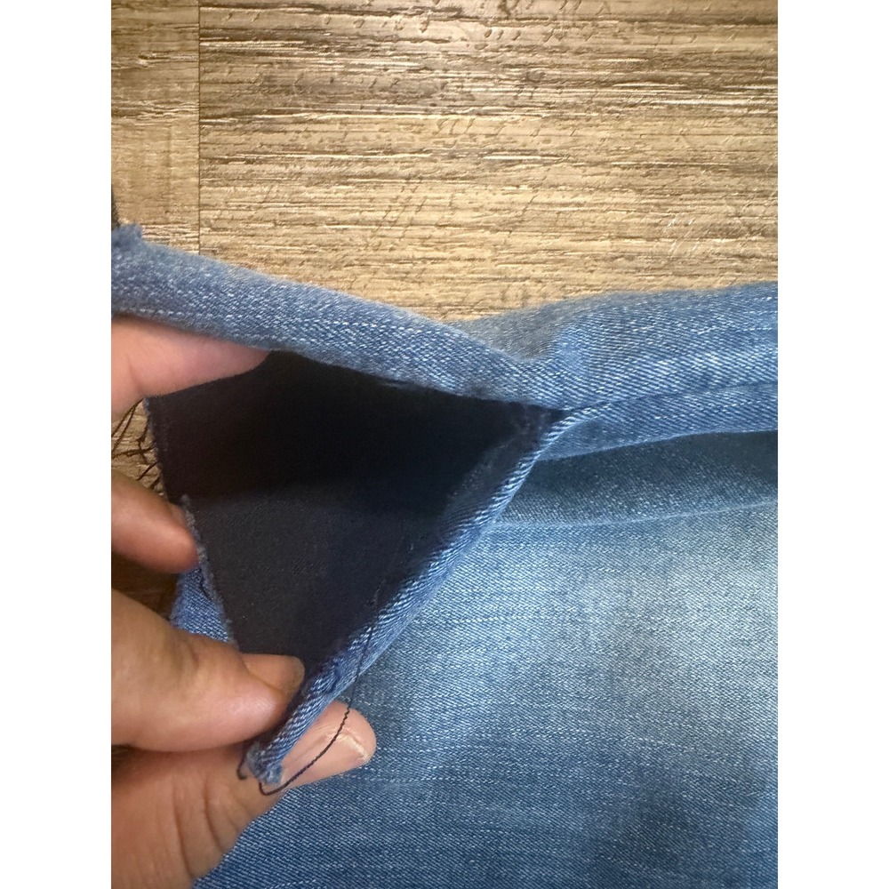 Rock by Rock Revival Devon Skinny Jeans Blue Stretch Moto Frayed Hem Size 29 - Picture 13 of 15